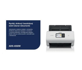 BROTHER skener ADS-4550W DUALSKEN A4 35ppm/70dual 600x600 60ADF USB LAN WIFI - display 7.1cm EDF_3861135