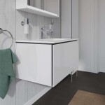 DURAVIT - L-Cube Umyvadlová skříňka 40x82x48 cm, 1 zásuvka, lesklá bílá LC614102222