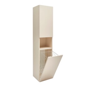 Koupelnová skříňka vysoká s košem na prádlo SAT Feel 36x165x32 cm béžová mat SATFEELV36BEK SATFEELV36BEK