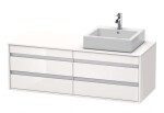 DURAVIT - Ketho Umyvadlová skříňka 50x140x55 cm, pravá, 4 zásuvky, lesklá bílá KT6657R2222