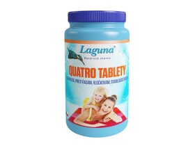Multifunkční tablety pro chlorovou dezinfekci bazénové vody LAGUNA 4v1 Quatro 2,4kg - prasklý kyblík