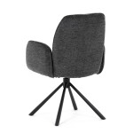 Jídelní židle, černá, hladká látka, DCH-D1330 BK2