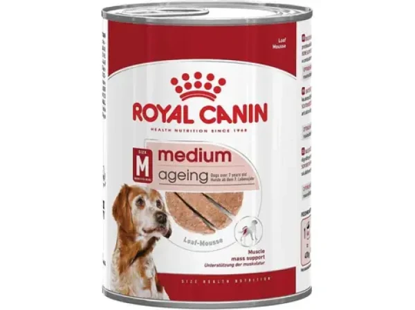 Royal Canin SHN Medium Ageing Loaf Can 410g / Konzerva pro psy (9003579029824)