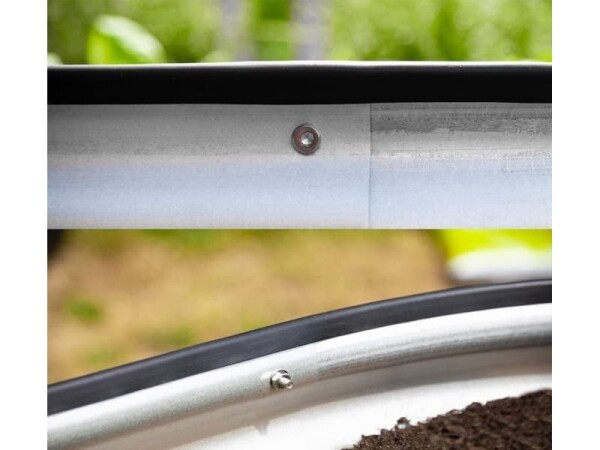 Kovový vyvýšený záhon – Grow Faster (d. 160 cm x š. 80 cm x v. 82 cm), stříbrná