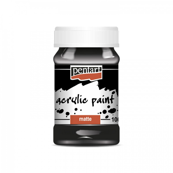 Pentart akrylová barva matná černá 100 ml