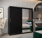 Šatní skříň Abi T2 Barva korpusu: Bílá, Rozměry: 150 cm, Dveře: Černá