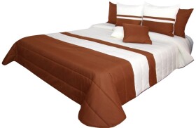 DumDekorace Kvalitní přikrývky na manželskou postel krémově hnědé barvy Šířka: cm Délka: cm