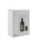 Meraki Dárková sada Deep Valley / Amber Dust – tekuté mýdlo + svíčka, hnědá barva, sklo, plast
