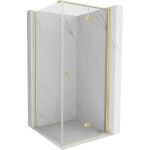 MEXEN/S - Mist-F sprchový kout skládací dveře pravá 95 x 95, transparent, zlato kartáčovaná 8A6T-095-095-55-00-P