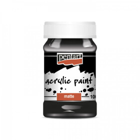 Pentart akrylová barva matná černá 100 ml