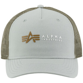 Alpha Industries Čepice Baseball Label Trucker Cap dusty green