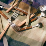 HK living Lžička 70's Wooden, přírodní barva, dřevo, kov