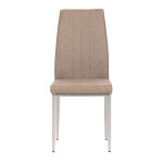 Židle jídelní, béžová látka, šedé kovové nohy