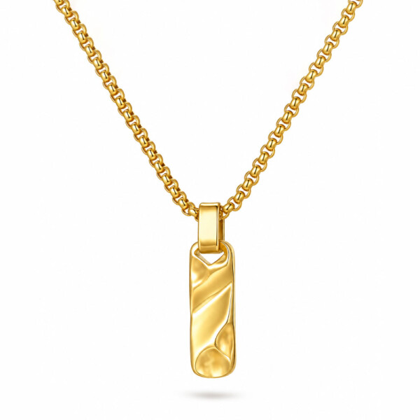 Pánský náhrdelník Francisco Gold - chirurgická ocel, Zlatá 60 cm