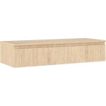MEXEN/S - Rivel koupelnová skříňka pod umyvadlo 120 cm s deskou, 1 šuplík, reliéf , dub 91A20-12023-1-BFC81