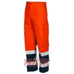 Kalhoty pánské pas výstražné s reflexními pruhy dvoubarevné IS