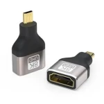 PremiumCord HDMI A na micro HDMI D Space Grey / Adaptér / 8K 60Hz / 4K 120Hz / pozlacený (kphdma-44)