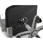 Kancelářská židle, tmavě šedá síťovina, šedý plast, kolečka na tvrdé podlahy