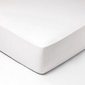 DekorTextil Dětské JERSEY prostěradlo bílé ROZMĚR: (š/d/v) 70 x 140 x 20 cm