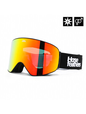 Horsefeathers EDMOND black/mirror red pánské brýle na snowboard