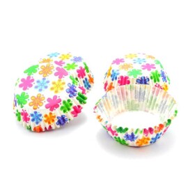 Dortisimo Perfect Home košíčky na muffiny Bílé s barevnými květinami (100 ks)