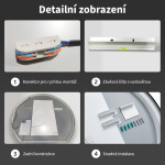 CERANO - Koupelnové LED zrcadlo Valto, kovový rám - černá matná - 40x60 CER-NT8144D-40X60