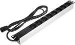Delta PD-8/RACK/IEC / Zásuvková lišta / 19" / 1U / 8x zásuvka 230V / IEC (PD-8/RACK/IEC)