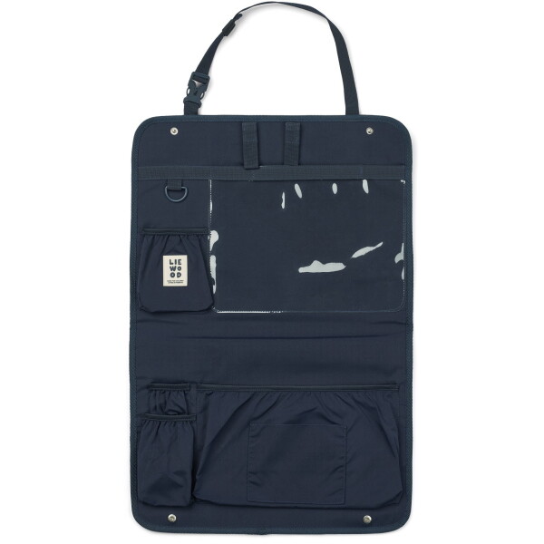 LIEWOOD Dětský organizér do auta Thao Classic Navy, modrá barva, plast