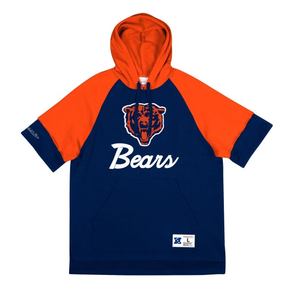 Mitchell & Ness Pánská mikina Chicago Bears NFL Cut Sleeves Fleece Short Sleeve Hoodie Velikost: M