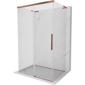 MEXEN/S - Rox-3S L sprchový kout 3 stěnný , posuvný 90 x 95, transparent, růžové zlato 8C2L-090-095-60-00-3S