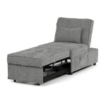Rozkládací křeslo, šedá, látka, ASB-C3210 GREY2