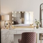 REA - Zrcadlo LED HOLLYWOOD L.Gold 80x60 HOM-12015