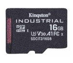 Kingston MicroSDHC karta 16GB Industrial C10 A1 pSLC Card Single Pack EDF_443633
