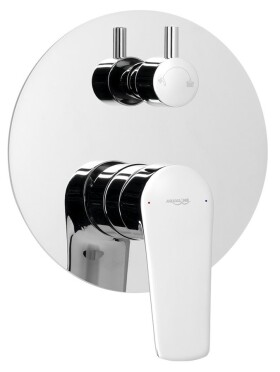 AQUALINE - LOTTA podomítková sprchová baterie, 2 výstupy, otočný přepínač, chrom LT745