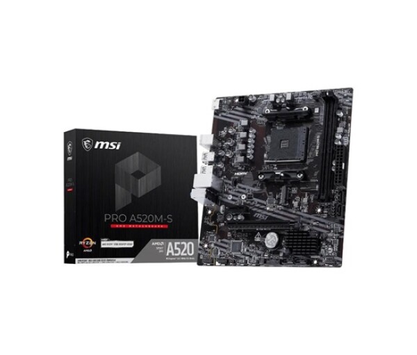 MSI MB Sc AM4 PRO A520M-S, AMD A520, 2xDDR4, 1xHDMI, mATX EDF_2648825