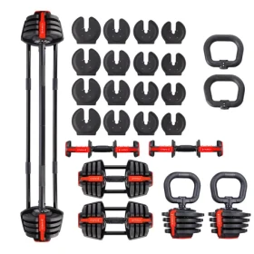 HMS SGR18 PRO SET 3v1 Jednoruční / obouruční variabilní činka 40 kg (5907695553574)