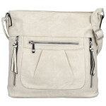 Stylová dámská koženková crossbody kabelka Minja, krémová