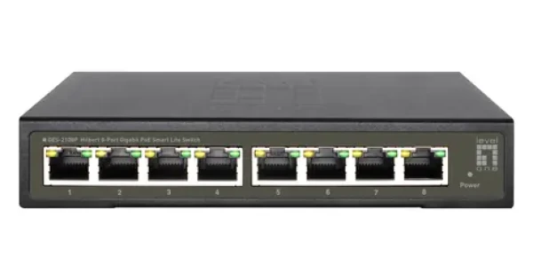 LevelOne GES-2108P černá / Switch / 8-port Gigabit / PoE+ / Unmanaged (52090803101)