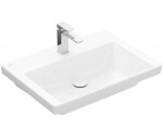 VILLEROY & BOCH - Subway 3.0 Umyvadlo 65x47 cm, bez přepadu, otvor pro baterii, CeramicPlus, Stone White 4A7066RW