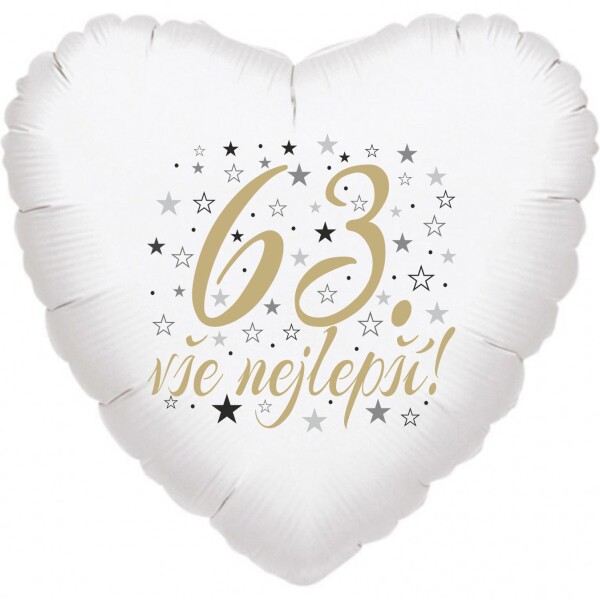 63. narozeniny balónek srdce Balonky.cz 63. narozeniny balónek srdce Balonky.cz