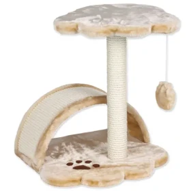 TRIXIE Škrabadlo pro koťata béžové / Výška 43 cm / Plyš, sisal (G13-43751)