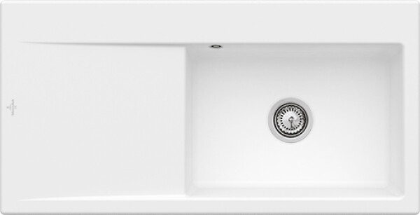 VILLEROY & BOCH - Keramický dřez Subway Style 60 Stone white nástavný 1000 x 510 bez excentru 336101RW