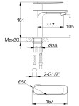 KOHLMAN - 1-otvorová umyvadlová baterie QB100W