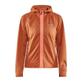 Dámská běžecká bunda s kapucí CRAFT Hydro oranžová S