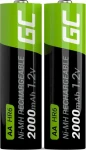 Green Cell Akumulátor AA (R6) 2000mAh / Nabíjecí baterie / AA / 2000 mAh / 2 ks (GR06)