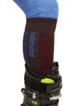 Pánské merino lyžařské ponožky ICEBREAKER Mens Ski+ Medium OTC, Bittersweet/Briliant/Port velikost: 47-49 (XL)