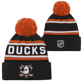 Outerstuff Dětská zimní čepice Anaheim Ducks NHL Jacquard Cuffed Knit With Pom