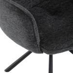 Jídelní židle, černá, hladká látka, DCH-D1330 BK2