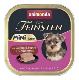 ANIMONDA Vom Feinsten Junior paštika drůbeží, zvěřina, brusinky / 100 g / pro malá plemena / bez obilovin