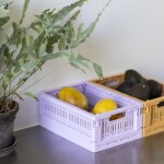 Made Crate Skládací přepravka Lilac - mini, fialová barva, plast